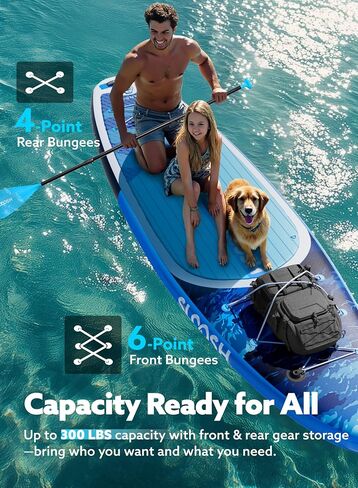 SLOOSH Inflatable Stand Up Paddle Board, 10'6" Inflatable Paddle Boards with Premium Accessories, Non-Slip EVA Deck, Ultra-Light Carry Bag Pump, Meander SUP for Youth & Adults in Kuwait