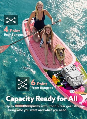Sloosh قابلة للنفخ قابلة للوقوف Paddle Board ، لوحات مجداف قابلة للنفخ 10'6 "مع إكسسوارات متميزة ، سطح غير مقلد EVA ، مضخة حمل خفيفة للغاية ، تعرجت للشباب والبالغين in Kuwait