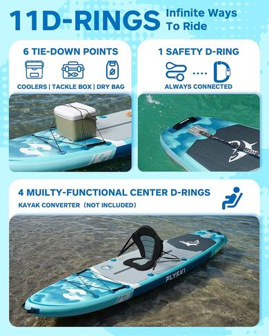 11'x34 ألواح مجداف واسعة فائقة ، سعة SUP و 420 رطل قابلة للنفخ لجميع المهارات ، لوحة مجداف الاحتياط للبالغين ، اليوغا/الصيد/الأسرة ، EVA Deck ، زعنفة الولايات المتحدة ، مضخة الضغط العالي ، حقيبة 100L ، مقود أمان in Saudi Arabia