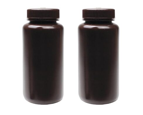 United Scientific® 33465PK2 - حاويات عينة مع أغطية - زجاجة كاشف عريضة من الفم العنبر HDPE - زجاجات بلاستيكية متعددة الأغراض 16 أوقية (500 مل) مع أغطية ، حزمة من 2 in Kuwait