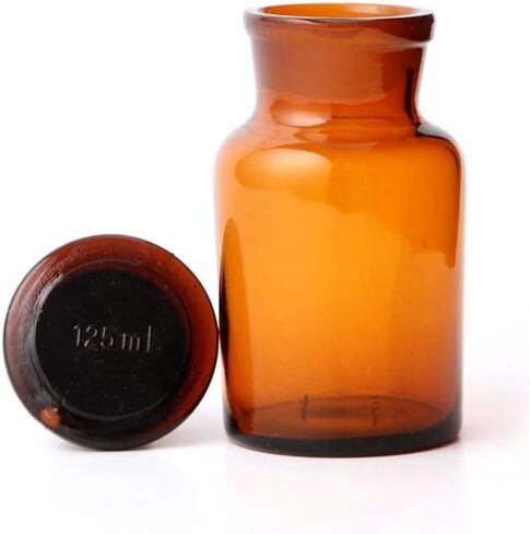 500ml Lab Amber Glass Reagent Bottle,Wide Mouth,Brown Flask With Ground Stopper in Saudi Arabia