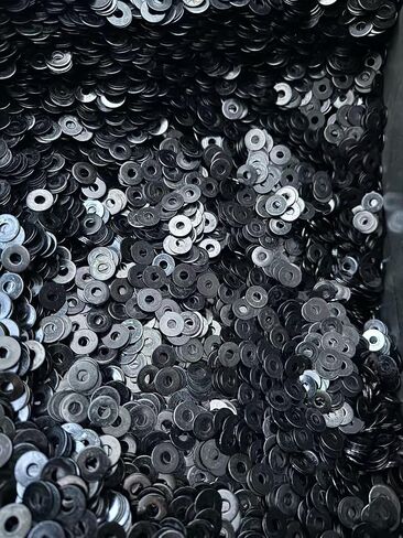 50 PCS 1/4" Washers Flat, 7/10" OD, Black Electroplated Flat Washers Made of Stainless Steel 18-8(304), Flat Washer for Decorating Parts in Kuwait