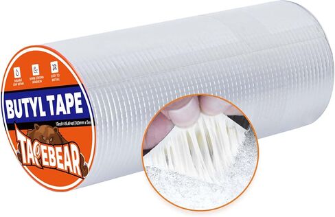 Butyl Tape 2inch x16feet, Aluminum Duct Sealing Tape Waterproof Sealant Repair Tape for RV Roof, Boat and Pipe Sealing, Glass & EDPM Roof Leak Patching in Kuwait