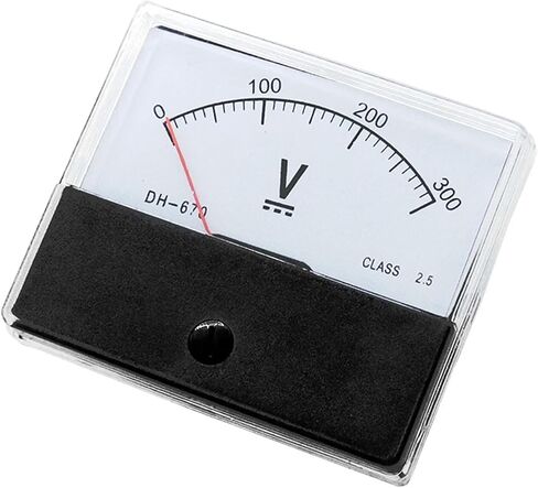 DH670 DC 5V 10V 15V 30V 50V 100V 150V 250V 300V 500V DIALG PLANE VOLTAGE METER Voltmeter 1PCS (300V) in Kuwait