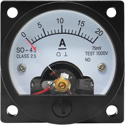 SO45-A Square 45 * 45mm 10A 30A 50A 100A 200A 300A DC Analog Panel Ampere Meter Round 1Pcs(150A 75mV) in Kuwait
