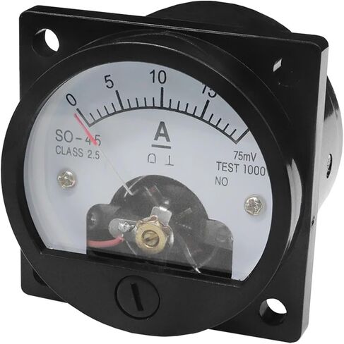 SO45-A Square 45 * 45mm 10A 30A 50A 100A 200A 300A DC Analog Panel Ampere Meter Round 1Pcs(150A 75mV) in Kuwait