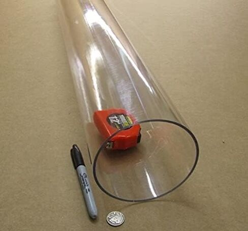 Polycarbonate Round Tube 5.00" OD x (4 3/4") 4.75" ID x 1/8" Wall x 12" (More Length Options) in Kuwait