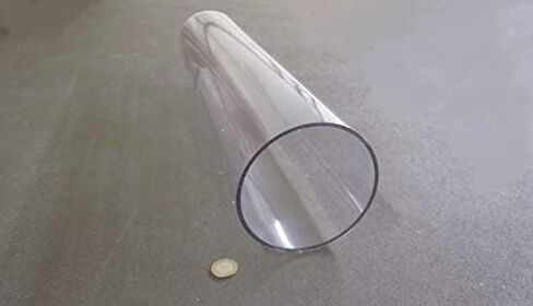 Polycarbonate Round Tube 5.00" OD x (4 3/4") 4.75" ID x 1/8" Wall x 12" (More Length Options) in Kuwait