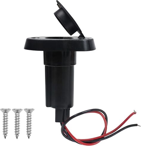 Boat Stern Light Socket Base Fit 3/4" Diameter 2-Prong for Most of The Navigation, All-Round Lights and Flag Pole, 2 Pin Nylon Top Plug-In Bow Light Cap Base Replacement for Marine Boat Anchor in Saudi Arabia