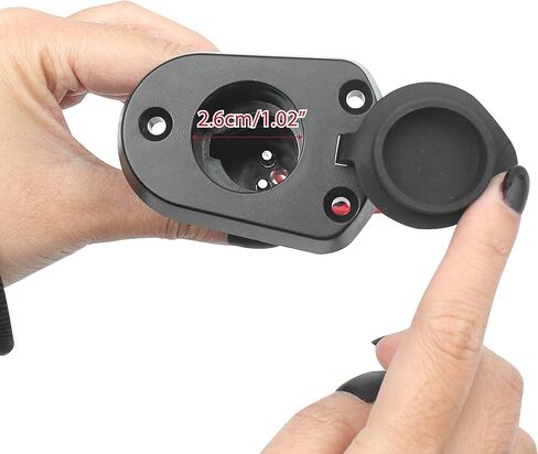 Boat Stern Light Socket Base Fit 3/4" Diameter 2-Prong for Most of The Navigation, All-Round Lights and Flag Pole, 2 Pin Nylon Top Plug-In Bow Light Cap Base Replacement for Marine Boat Anchor in Saudi Arabia