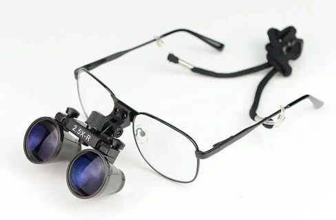 Generic 2.5X 3.5X Binocular Dental Loupe Surgery Surgical Magnifier Medical Operation Loupe (2.5X-R), Black in Saudi Arabia