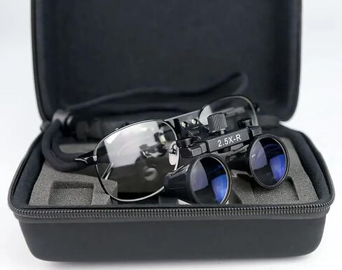 Generic 2.5X 3.5X Binocular Dental Loupe Surgery Surgical Magnifier Medical Operation Loupe (2.5X-R), Black in Saudi Arabia