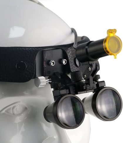Headband 3.5X Loupes Magnifer with Optical Filter 5W LED Head Lamp Belt Clip Type Black in Saudi Arabia
