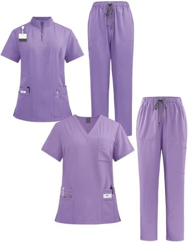 2sets غير رسمي عيادة طب الأسنان عمل ملابس عمل فرك مجموعة جراحية يرتدون ملابس جراحية in Kuwait
