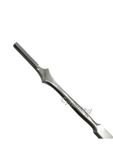 2 Pack - Scalpel Handle #7 Straight + #7 Bent - Slim Handle - for Use with Blades #10, #11, #12 or #15 - German Stainless Steel in Kuwait