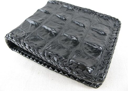 Genuine Crocodile Alligator Backbone Skin Handmade Bifold Wallet (Tan Brown) in Kuwait