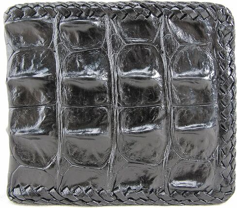 Genuine Crocodile Alligator Backbone Skin Handmade Bifold Wallet (Tan Brown) in Kuwait