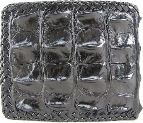 Genuine Crocodile Alligator Backbone Skin Handmade Bifold Wallet (Tan Brown) in Kuwait