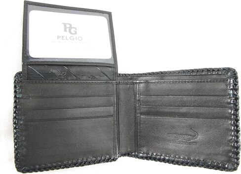 Genuine Crocodile Alligator Backbone Skin Handmade Bifold Wallet (Tan Brown) in Kuwait