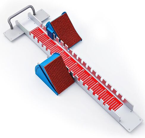 Multi Function Lightning Starting Block 6 Angle Sprinter Pedals Adjustable Track and Field Accessories 33 Inch Running Blocks for Cinder Track Plastic Runway Athletes Runners, Red in Saudi Arabia