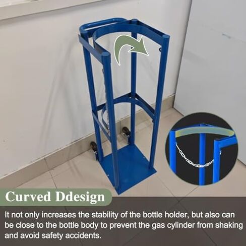 حامل خزان الأسطوانة عربة عربة أسطوانة الغاز ، عربة دبابات الأكسجين المتداول المحمولة ، رف كبير أسطوانة الأكسجين في المختبر/المصنع (يحمل علبة واحدة) in Kuwait