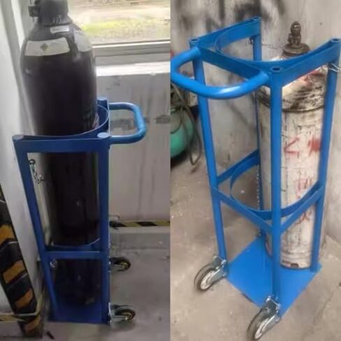 حامل خزان الأسطوانة عربة عربة أسطوانة الغاز ، عربة دبابات الأكسجين المتداول المحمولة ، رف كبير أسطوانة الأكسجين في المختبر/المصنع (يحمل علبة واحدة) in Kuwait