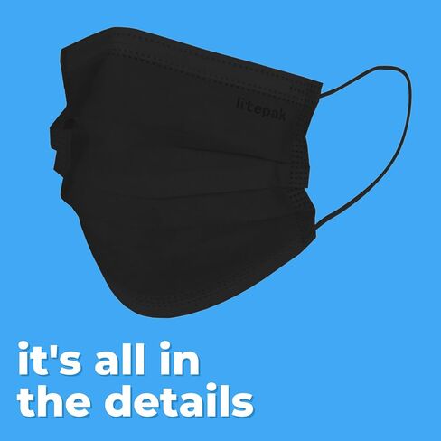 100pcs Premium Individually Wrapped Disposable Face Mask Premium Comfort Earloops Nose Wire in Kuwait