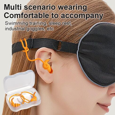 Swimming Ear Plugs for Adults,3 Pairs Anti-Lost Waterproof Reusable Silicone Swim Earplugs for Swimming Showering Surfing Snorkeling (Black,Blue,Cyan, Adults Size) in Saudi Arabia