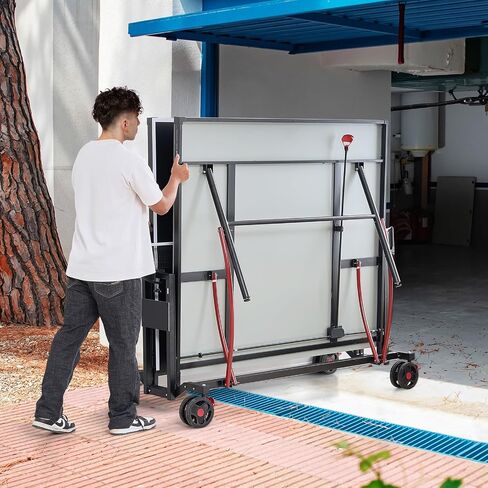 طاولة Vevor Ping Pong ، لعبة تنس الطاولة المهنية ، داخلي/في الهواء الطلق ، طاولة تنس الألومنيوم من الألومنيوم ، طاولة قابلة للطي محمولة مع شبكة مشبك سريعة وعجلات كبيرة قابلة للقفل ، 10 دقائق التجميع in Saudi Arabia