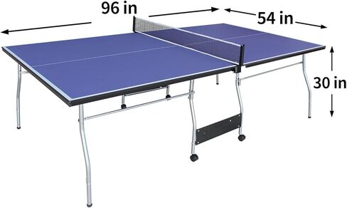 مجموعة طاولة Ping Pong ذات الحجم المتوسط ​​قابلة للطي - تنس طاولة قابلة للطي ومحمولة للألعاب الداخلية والخارجية مع الشبكة ، و 2 مجاذيف ، و 3 كرات - خيار الغناء في الهواء الطلق في الهواء الطلق. in Kuwait