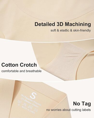 LEVAO Womens High Waist Seamless Underwear Full Coverage Breifs No Show Ladies Panties 6 Pack S-XXL in Saudi Arabia
