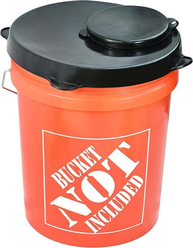 Skywin Storage Lid with Easy Pour Spout for Bucket - Grey Rubber Lid for Wood Pellet Storage Containers, Bird Seed Container, Lump Charcoal Storage (Exclude Bucket) in Saudi Arabia