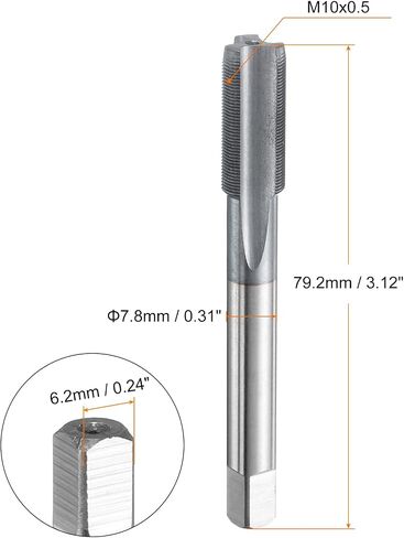 Harfington M10x0.5 متري متري ، TAP 6542 COBALT عالية السرعة الصلب TICN قابس المغلفة النقر يمينًا مستقيمًا in Saudi Arabia