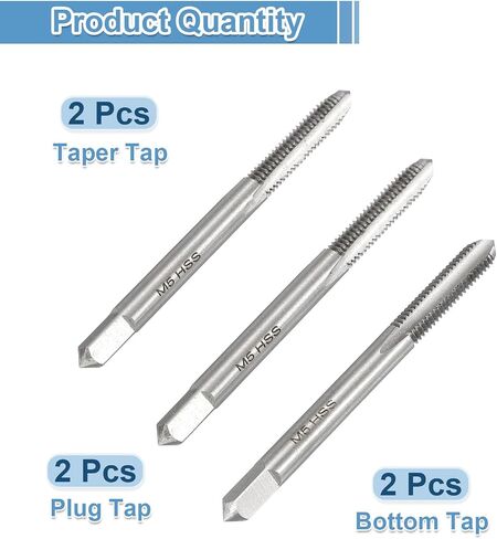 UXCELL 2 SET TAP TAP SET ، 1/4-20 UNC 2B THREAP TAPER + PLUP + TAPS BOTTOR in Saudi Arabia