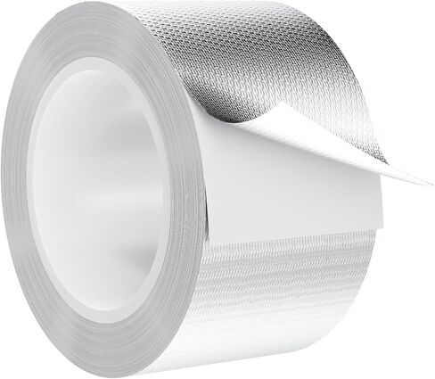 Aluminum Foil Tape Heavy Duty 2 Inch x 22 Yards（3.9 mil）, High Temp Waterproof HVAC Tape, Silver Insulation Adhesive for Ductwork, Sealing, Dryer Vent, Furnace, AC, Pipe Repair in Kuwait