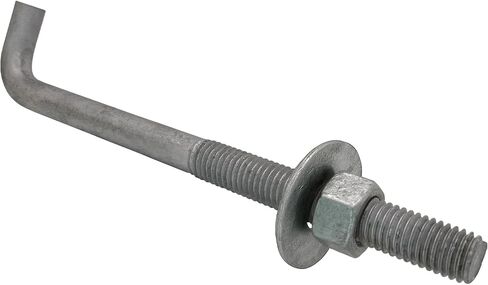 5/8" x 12-inch Galvanized Threaded Anchor Bolts with Hardware for Wood, Concrete (10 Pack) in Saudi Arabia