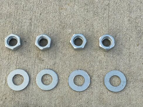 Sandbaggy 1/2 "× 6" مرساة خرسانية ملولبة L -bolts (المكسرات والغسالات المشمولة) - غسول الساخنة مغمورة - صفيحة عتبة ، لوحة قاعدة ، البناء ، الخشب ، مرساة الأسمنت ، J الترباس (50 ، 1/2 "× 6") in Saudi Arabia