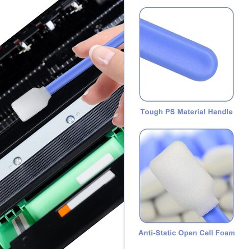 (100 PCS) 5.11" Square Rectangle Foam Cleaning Swab Sticks(50 PCS Orange+50 PCS Blue) in Kuwait