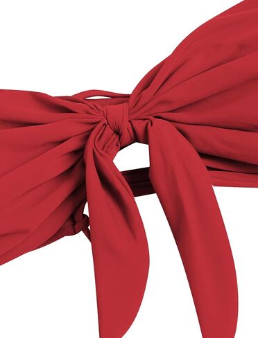 ZAFUL Knotted Bandeau Bikini for Women Strapless Swimsuits High Cut Bathing Suit Sexy Cheeky Tie Side Swimwears in Saudi Arabia