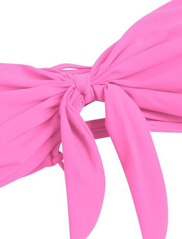 ZAFUL Knotted Bandeau Bikini for Women Strapless Swimsuits High Cut Bathing Suit Sexy Cheeky Tie Side Swimwears in Kuwait