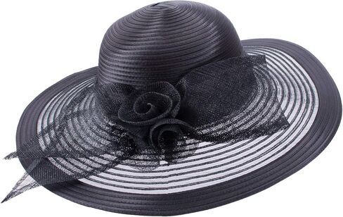 Lawliet Womens Sinamay Wide Brim Wedding Wedding Wedding Hat Haty Millinery Hatinator A435 in Saudi Arabia