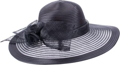 Lawliet Womens Sinamay Wide Brim Wedding Wedding Wedding Hat Haty Millinery Hatinator A435 in Saudi Arabia