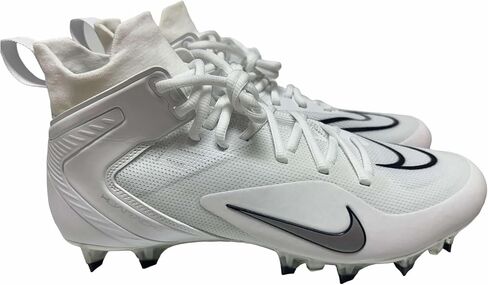 Nike Men's Alpha Huarache8 Elite Lax Lacrosse Cleats Shoes White/Navy #CW447-101 - Size Men's 14 in Saudi Arabia