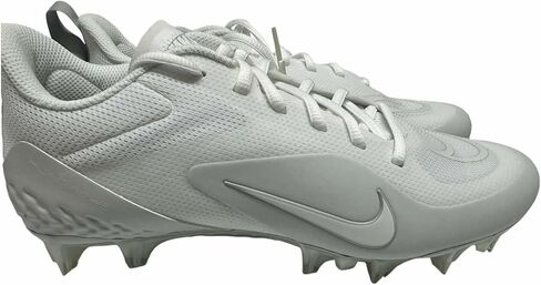 Nike Men's Alpha Huarache8 Pro Lax Lacrosse Cleats أحذية بيضاء/بلاتين نقي #CW4439-110 - الحجم رجال 9 in Saudi Arabia