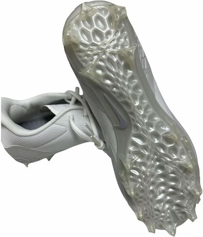 Nike Men's Alpha Huarache8 Pro Lax Lacrosse Cleats أحذية بيضاء/بلاتين نقي #CW4439-110 - الحجم رجال 9 in Saudi Arabia
