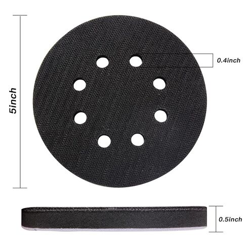 6 Pack 5 Inch 8 Holes Interface Pad, 5" Orbital Sander Foam Pad for in Sander, Hook and Loop Soft Sponge Cushion Buffing Sanding Disc Backing Pads (Set of 6) in Saudi Arabia