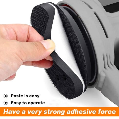 6 Pack 5 Inch 8 Holes Interface Pad, 5" Orbital Sander Foam Pad for in Sander, Hook and Loop Soft Sponge Cushion Buffing Sanding Disc Backing Pads (Set of 6) in Saudi Arabia