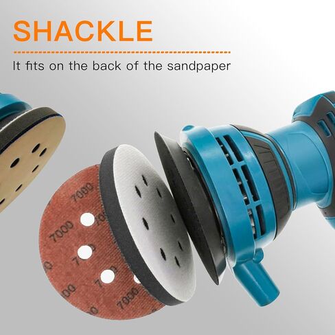 6 Pack 5 Inch 8 Holes Interface Pad, 5" Orbital Sander Foam Pad for in Sander, Hook and Loop Soft Sponge Cushion Buffing Sanding Disc Backing Pads (Set of 6) in Saudi Arabia