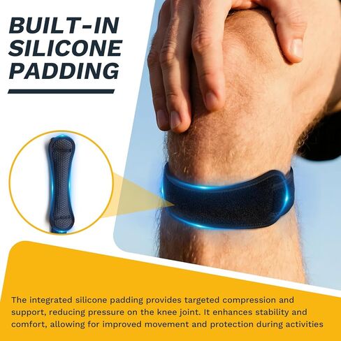 Patellar Tendon Support Strap, Adjustable Knee Support Strap Patella Band for Tendonitis, Sports, Workouts & Daily Knee Pain Relief for Men Women, Standard Fit (Fits Most) M/L, 2 Pack in Saudi Arabia
