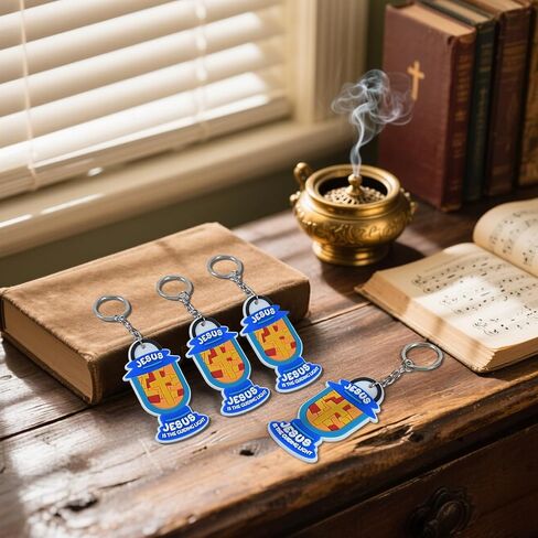 24 Pcs Christian Gifts for Kids Jesus Walks with Us Keychains Christian Religious Footprint Key Chains for Easter Nativity First Communion Sunday School Art Party Decoration Birthday Gift in Saudi Arabia